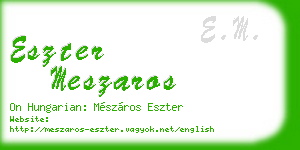 eszter meszaros business card